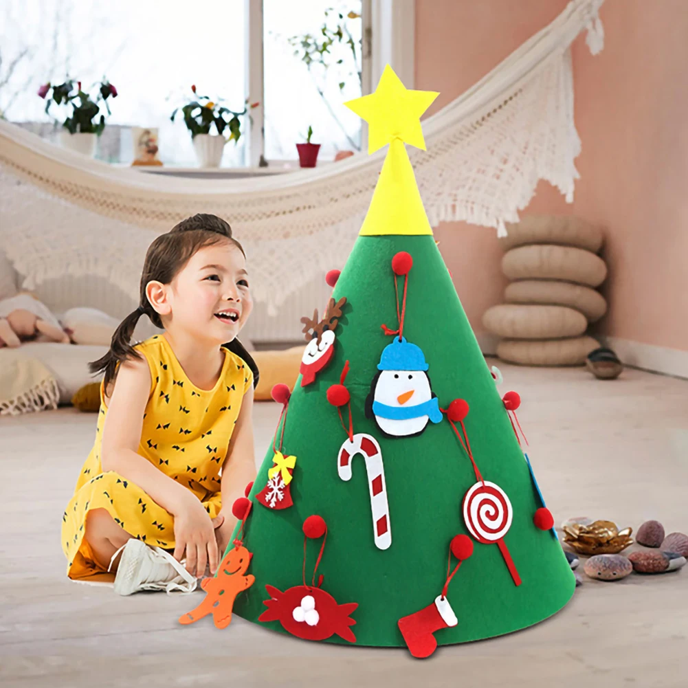DIY Felt Christmas Tree Kids Toys For Children Kindergarten Crafts Snowman Educational Toys Decoration Best Gifts For Children
DIY Felt Christmas Tree Kids Toys For Children Kindergarten Crafts Snowman Educational Toys Decoration Best Gifts For Children