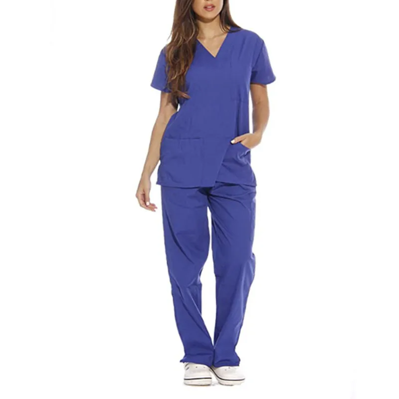 V-Neck And Cargo Pocket Veterinarian Dentist Nursing Scrubs Set For Women 2022 New Medical Uniform Set
V-Neck And Cargo Pocket Veterinarian Dentist Nursing Scrubs Set For Women 2022 New Medical Uniform Set