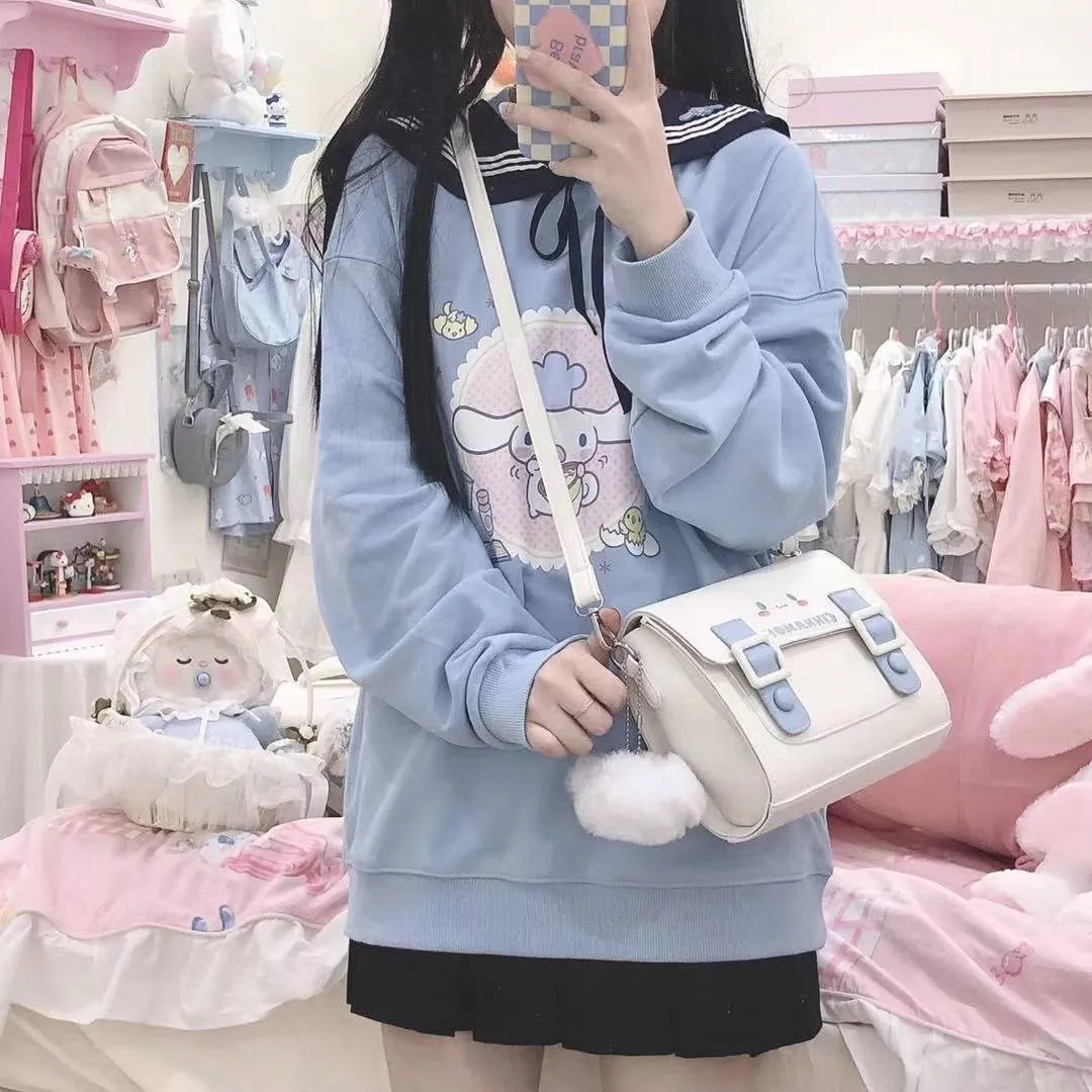 Милая Sanrio Cinnamoroll My Melody Kuromi, милая мультяшная Аниме Сумка через плечо из ПУ кожи, сумка на плечо, женская сумка
Милая Sanrio Cinnamoroll My Melody Kuromi, милая мультяшная Аниме Сумка через плечо из ПУ кожи, сумка на плечо, женская сумка