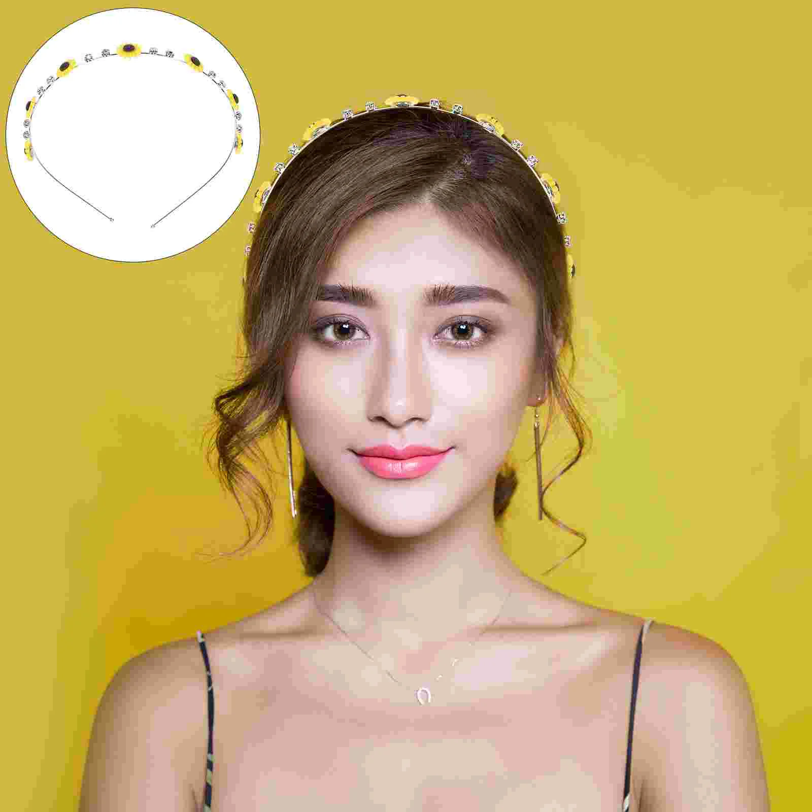Headband Women Sunflower Hair Headpiece Accessory Head Decorative Accessories Pieces Woman Hoop Metal Headdress Thin Girls
Headband Women Sunflower Hair Headpiece Accessory Head Decorative Accessories Pieces Woman Hoop Metal Headdress Thin Girls
