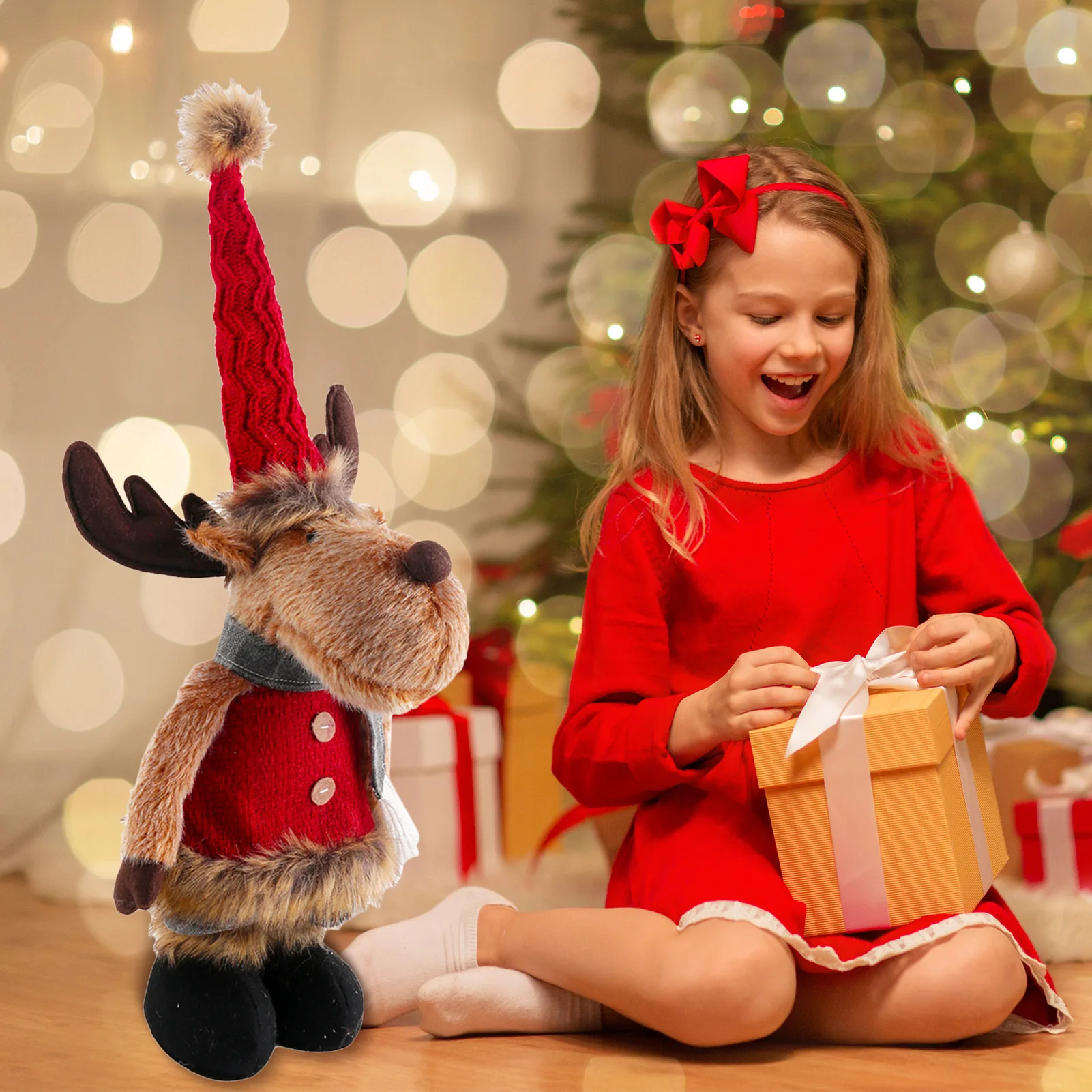 Cute Santa Clause Moose Plush Telescoping Deer Plush Christmas Standing Elk Plush Christmas Party Birthday Gifts Home
Cute Santa Clause Moose Plush Telescoping Deer Plush Christmas Standing Elk Plush Christmas Party Birthday Gifts Home