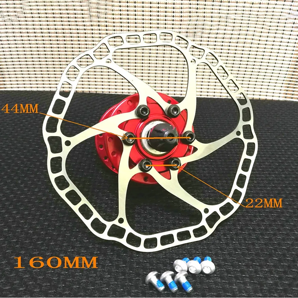 Bicycle Hydraulic Disc Brake Rotors 160mm With 6 Bolts 75+-8g/160mm Universal Mountain Road Racing Bike Stainless Steel Part
Bicycle Hydraulic Disc Brake Rotors 160mm With 6 Bolts 75+-8g/160mm Universal Mountain Road Racing Bike Stainless Steel Part