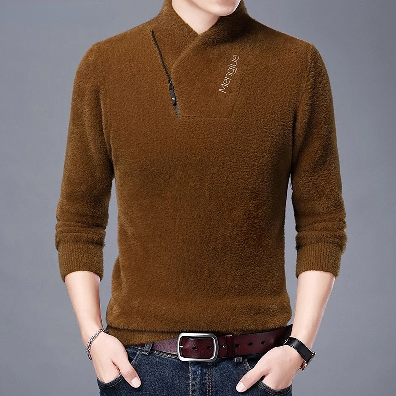 Top Grade Imitation Mink New Fashion Brand Designer Pullover Knit Mens Turtleneck Sweater Autum Korean Casual Men's Clothing
Top Grade Imitation Mink New Fashion Brand Designer Pullover Knit Mens Turtleneck Sweater Autum Korean Casual Men's Clothing