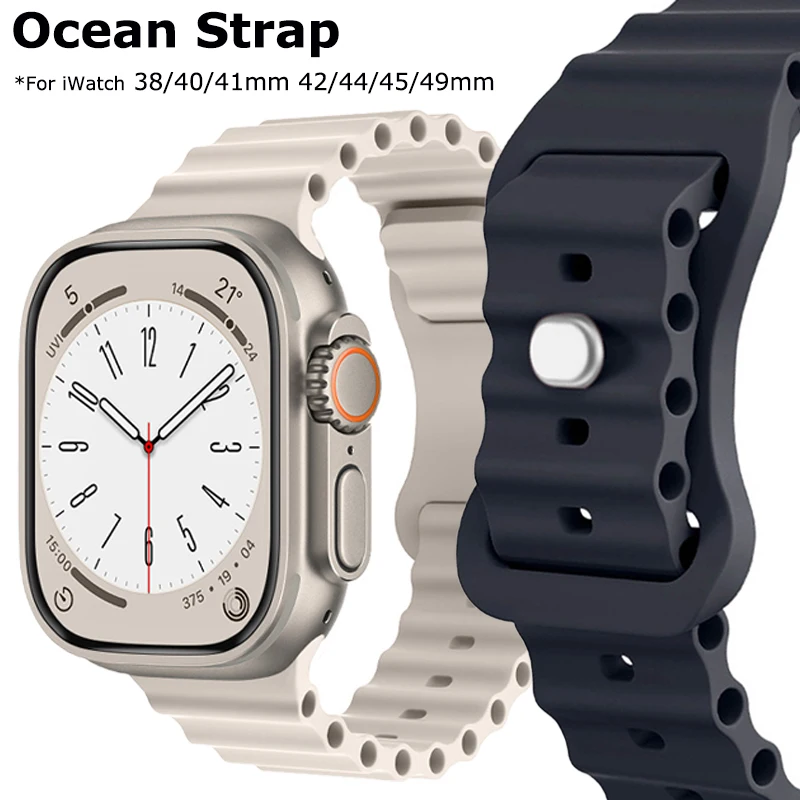 Силиконовый ремешок Ocean для Apple Watch Ultra 49 мм 6 5 4 3 SE 38 40 мм 42 мм 44 мм, спортивный браслет для iWatch Series 8 7 45 мм 41 мм, ремешок
Силиконовый ремешок Ocean для Apple Watch Ultra 49 мм 6 5 4 3 SE 38 40 мм 42 мм 44 мм, спортивный браслет для iWatch Series 8 7 45 мм 41 мм, ремешок