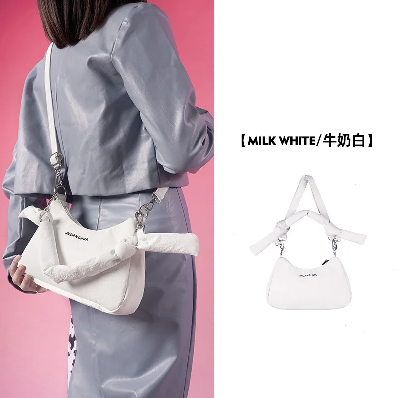 Bow Underarm Bag Fashion One Shoulder Ladies Bag Urban Simple Handbag Cool Sweet Girl Messenger Bags Waterproof and Antifouling 
Bow Underarm Bag Fashion One Shoulder Ladies Bag Urban Simple Handbag Cool Sweet Girl Messenger Bags Waterproof and Antifouling