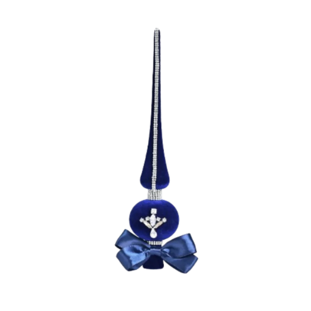 Флокированный винтажный рождественский топпер для елки
Флокированный винтажный рождественский топпер для елки