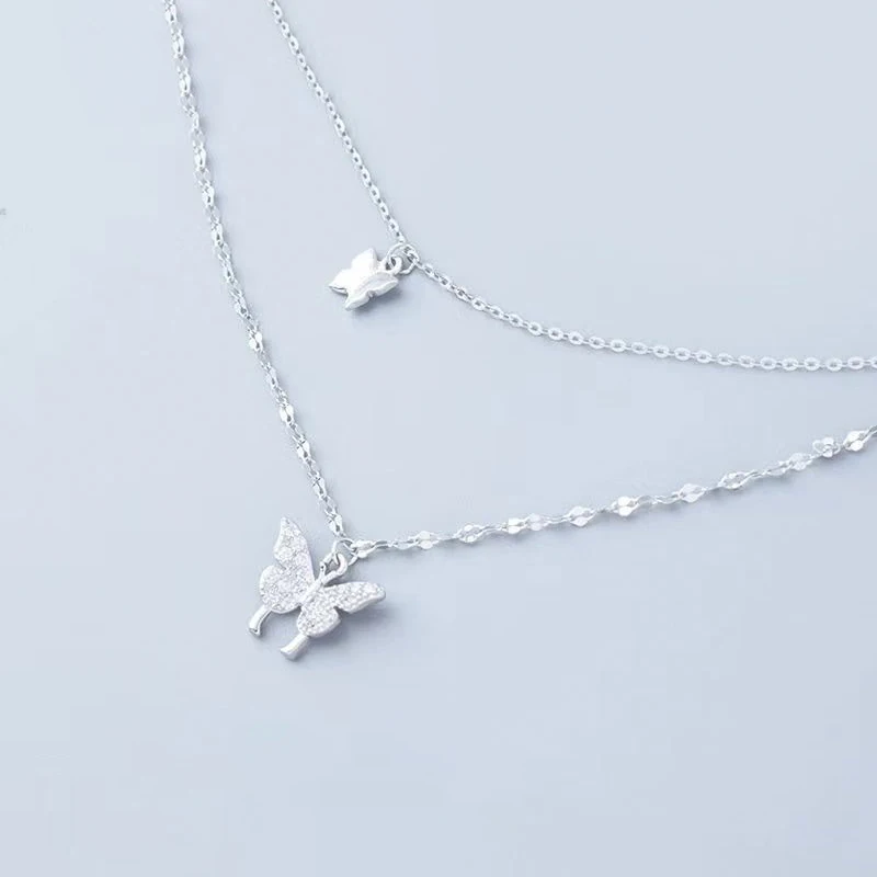 Kpop Silver Color Shiny Butterfly Necklace for Women Double Layer Pendant Clavicle Chain Choker Wedding Party Jewelry Gifts.
Kpop Silver Color Shiny Butterfly Necklace for Women Double Layer Pendant Clavicle Chain Choker Wedding Party Jewelry Gifts.