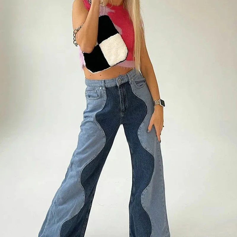 Vintage Patchwork Y2K Baggy Jeans Retro Harajuku Fashion Straight Denim Pants Aesthetic Chic High Waist Trousers Aoottii
Vintage Patchwork Y2K Baggy Jeans Retro Harajuku Fashion Straight Denim Pants Aesthetic Chic High Waist Trousers Aoottii