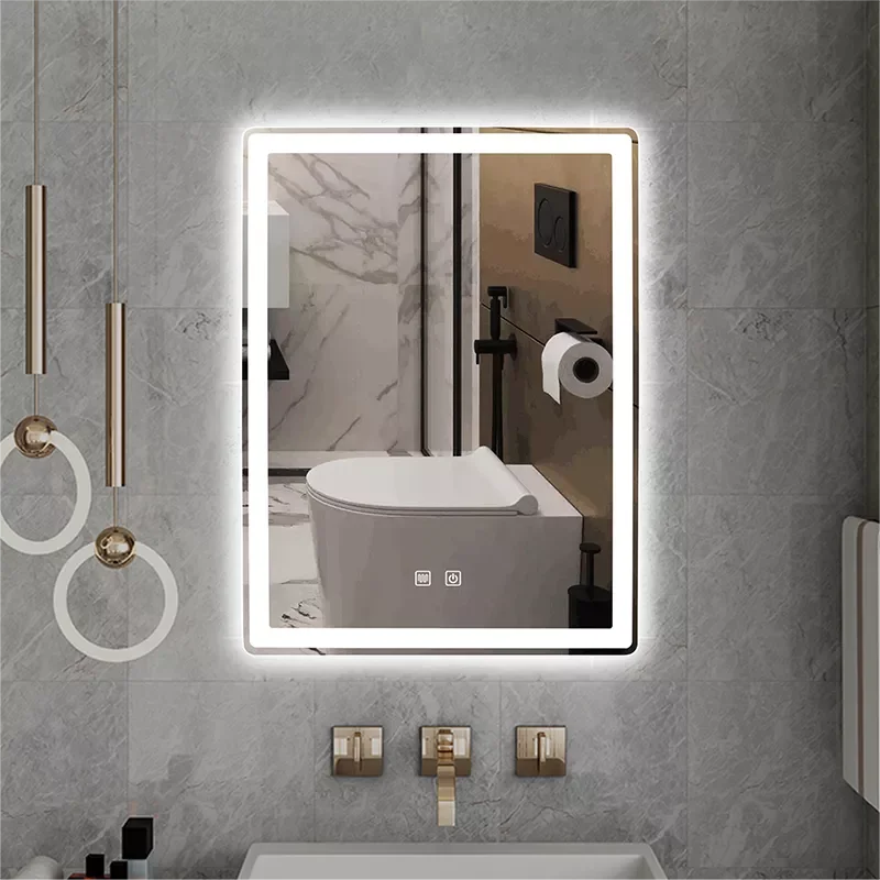 Smart Makeup LED Bathroom Mirror Wall Bathroom Vanity Mirror Hotel Toilet 3 Color light Anti-fog Mirror With Touch Screen
Smart Makeup LED Bathroom Mirror Wall Bathroom Vanity Mirror Hotel Toilet 3 Color light Anti-fog Mirror With Touch Screen