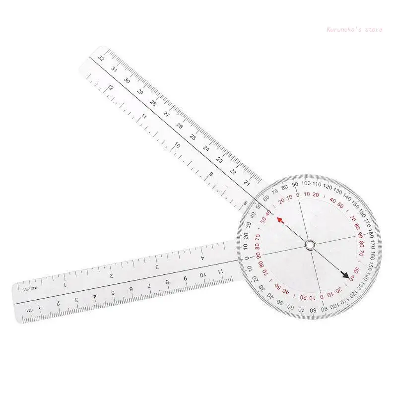 33cm/12inches Plastic Goniometer 360 Degree Fitting for Body Measuring Tape Goniometer Protractor Ruler Measuirng Tool HX6D
33cm/12inches Plastic Goniometer 360 Degree Fitting for Body Measuring Tape Goniometer Protractor Ruler Measuirng Tool HX6D