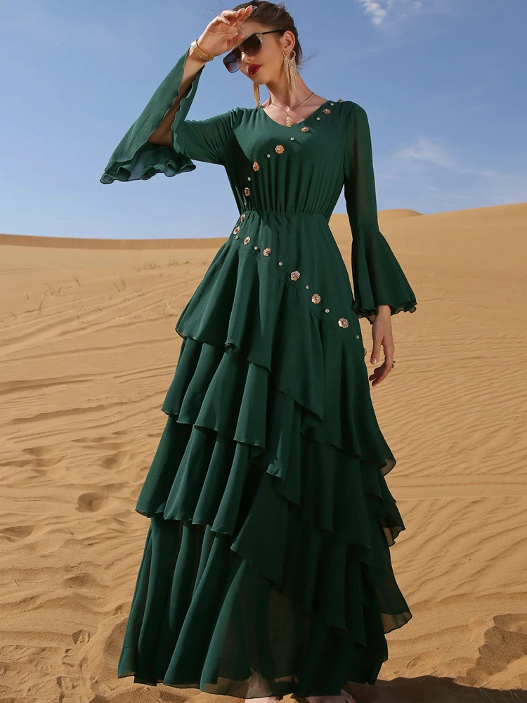 Eid Abaya Дубай, Турция шифоновое мусульманское платье Abayas для женщин вечерние платья для мусульманской вечеринки Caftan марокканский кафтан Халат
Eid Abaya Дубай, Турция шифоновое мусульманское платье Abayas для женщин вечерние платья для мусульманской вечеринки Caftan марокканский кафтан Халат