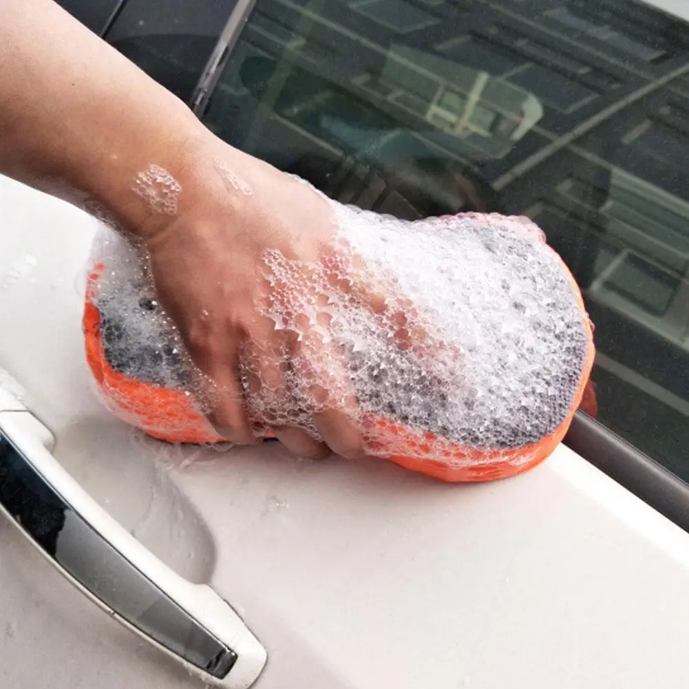 

Car Home Wash Sponge Extra Large Cleaning Honeycomb Coral Car Yellow Thick Sponge Block Car Supplies Auto Wash Tools