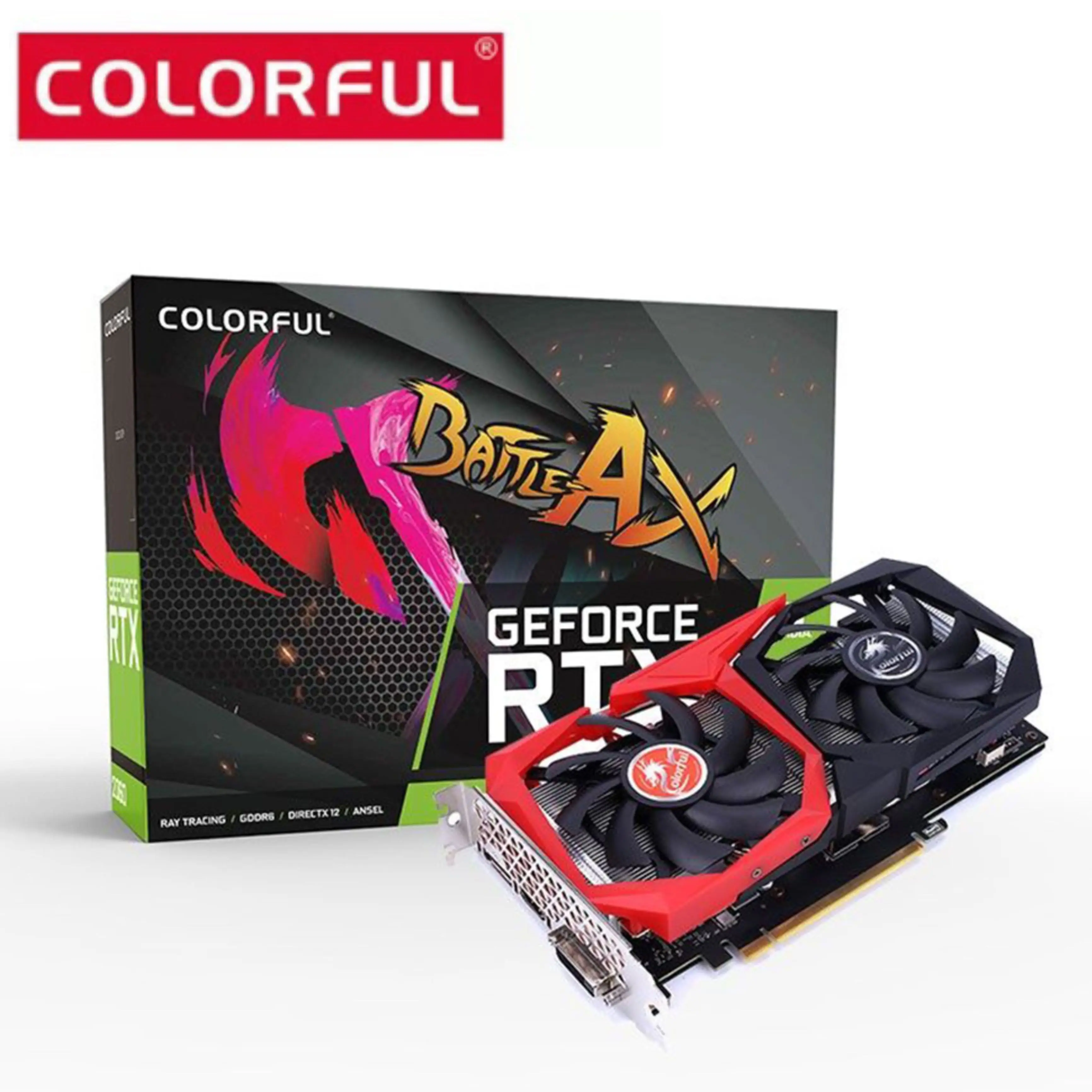 Цветная игровая видеокарта GeForce RTX 2060 6G GDDR6 192 бит DP + HDMI-совместимая + DVI компьютерная игровая видеокарта для ПК
Цветная игровая видеокарта GeForce RTX 2060 6G GDDR6 192 бит DP + HDMI-совместимая + DVI компьютерная игровая видеокарта для ПК