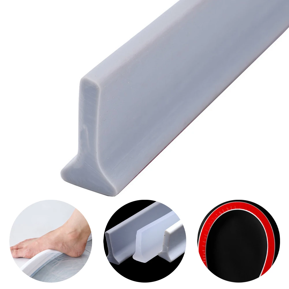 100-300CM Bathroom Water Stopper Silicone Retaining Strip Water Shower Dam Flood Barrier Dry &Wet Separation Blocker
100-300CM Bathroom Water Stopper Silicone Retaining Strip Water Shower Dam Flood Barrier Dry &Wet Separation Blocker