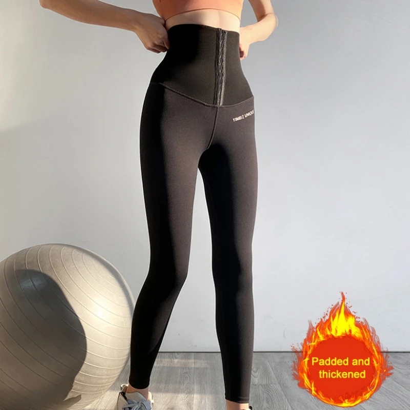 Women's Fleece Lined Warm Yoga Leggings Three-Breasted High-Rise Winter Thermal Running Tights Hip-Lifting Workout Sweatpants
Women's Fleece Lined Warm Yoga Leggings Three-Breasted High-Rise Winter Thermal Running Tights Hip-Lifting Workout Sweatpants
