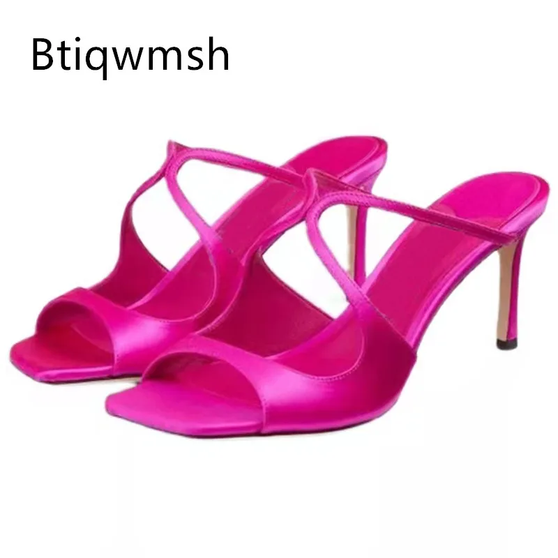 Pink Luxury Satin Sandals Woman Open Toe Cross Strap High Heels Shoes Woman Sexy Mules Slippers
Pink Luxury Satin Sandals Woman Open Toe Cross Strap High Heels Shoes Woman Sexy Mules Slippers