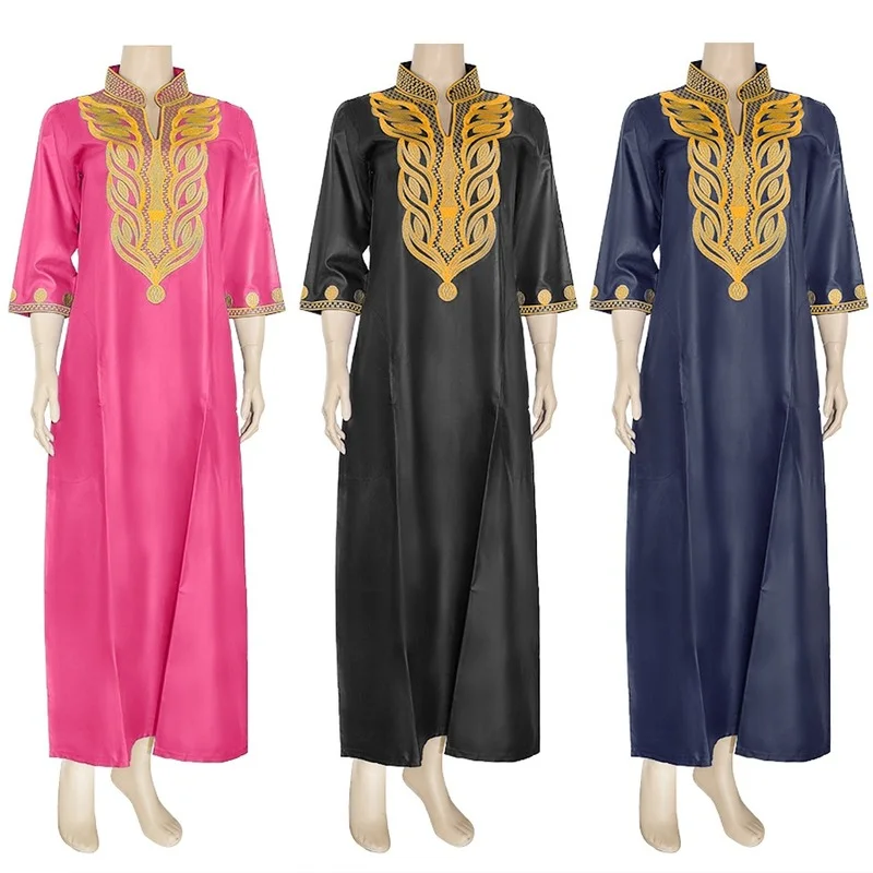 2022 South Africa Dashiki Clothes Ladies Ankara Dresses African Women Dresses Muslim Fashion Abaya Gold Embroidery Maxi Dress
2022 South Africa Dashiki Clothes Ladies Ankara Dresses African Women Dresses Muslim Fashion Abaya Gold Embroidery Maxi Dress