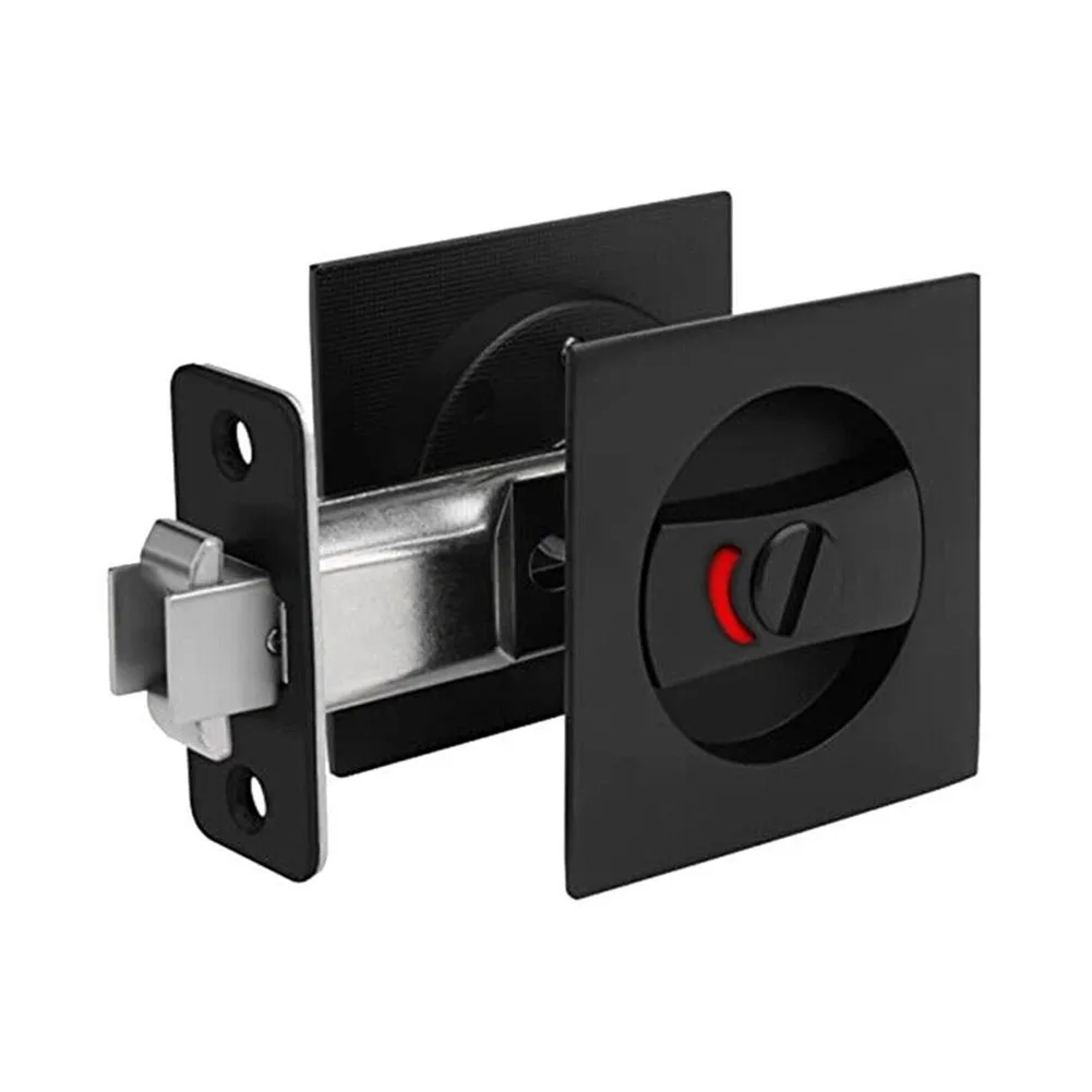 Flush Pocket Door Lock with Color Indicators, Protect Door Edge, Durable Material, Suitable for Left or Right handed Doors Black
Flush Pocket Door Lock with Color Indicators, Protect Door Edge, Durable Material, Suitable for Left or Right handed Doors Black