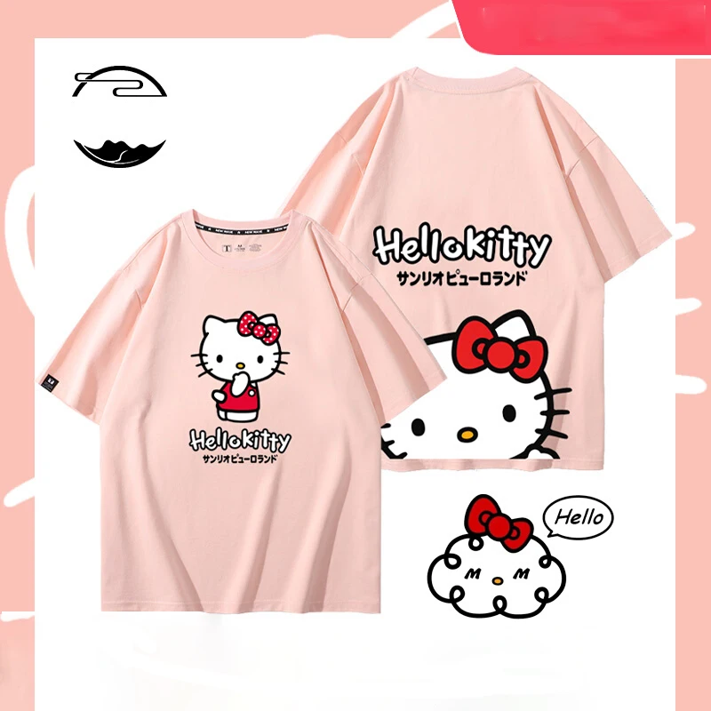 Kawaii Sanrio Hellokittyed Summer New Short-Sleeved Anime Cartoon Cute Cotton Couple T-Shirt Casual Loose Home Service
Kawaii Sanrio Hellokittyed Summer New Short-Sleeved Anime Cartoon Cute Cotton Couple T-Shirt Casual Loose Home Service