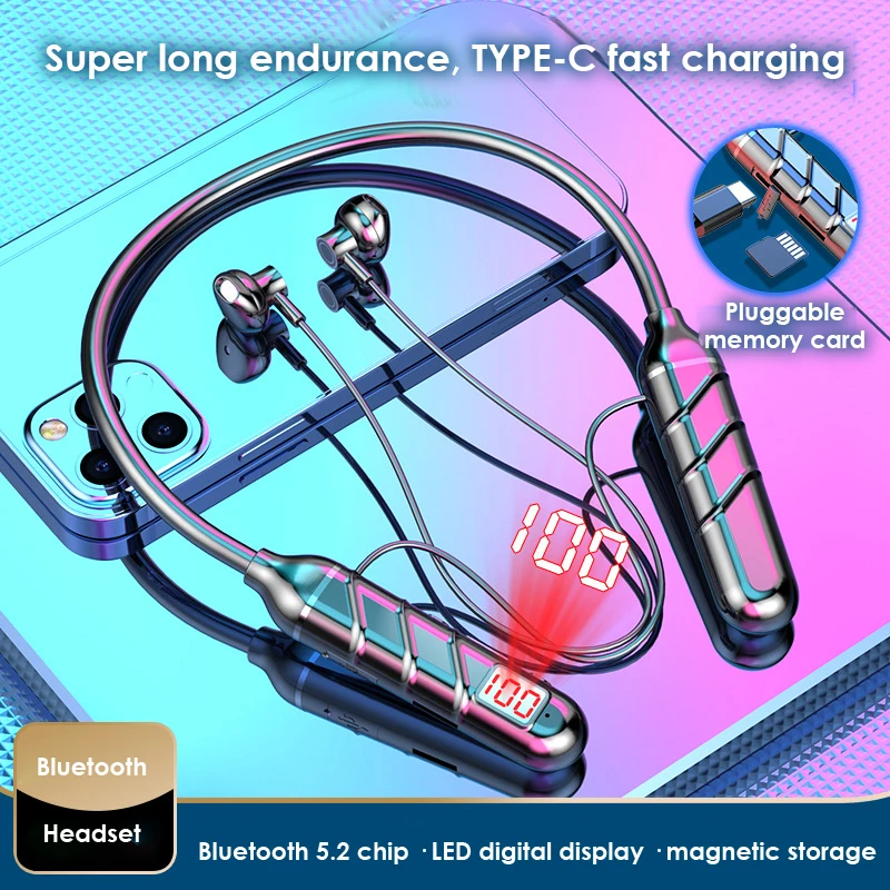 Ergonomic Headset Neck-mounted Led Display Sport Earphone Hifi Sound Wireless Headphone Tws Earbuds Waterproof
Ergonomic Headset Neck-mounted Led Display Sport Earphone Hifi Sound Wireless Headphone Tws Earbuds Waterproof