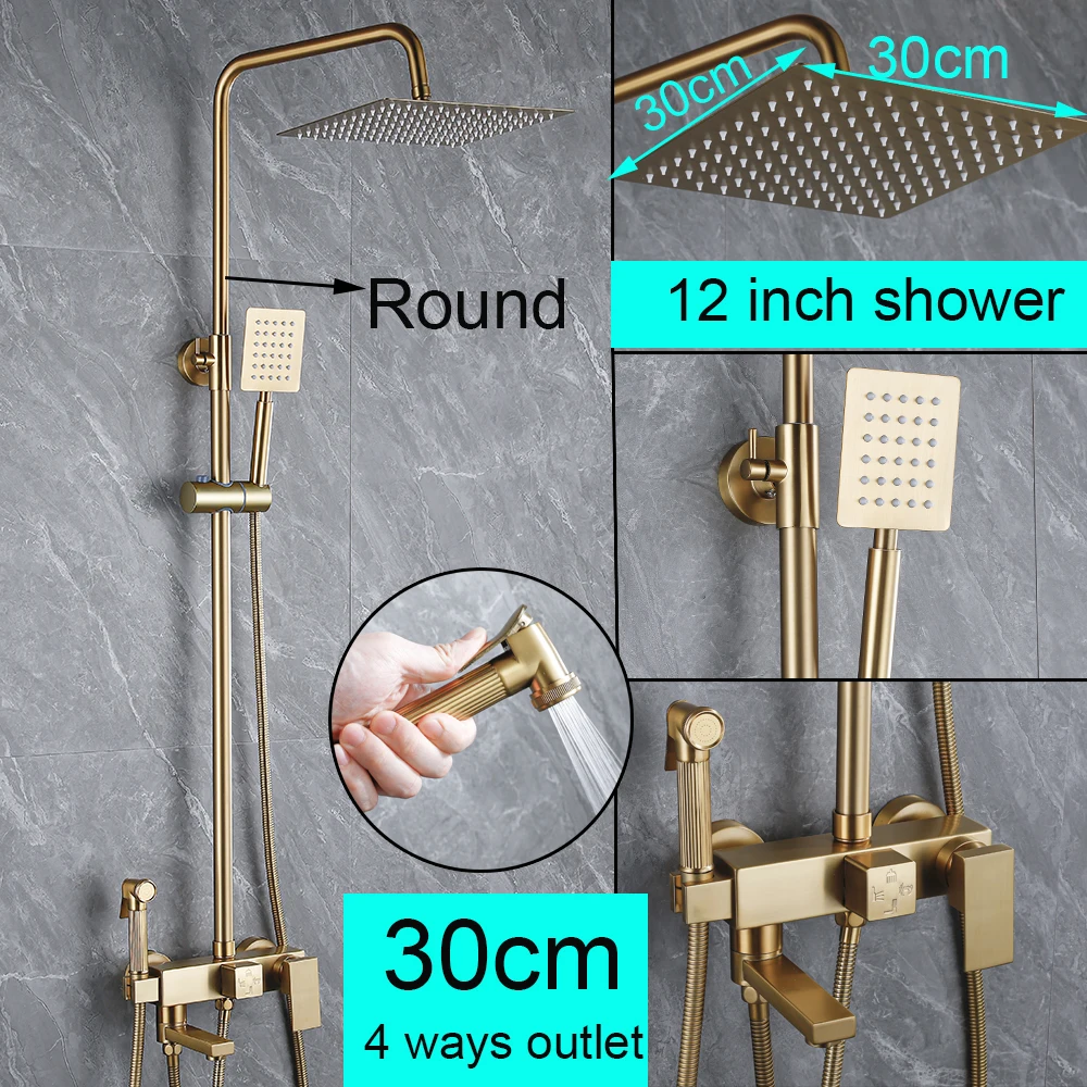 Смеситель для душа с длинным изливом 15 см, холодный и горячий матовый золотой многофункциональный смеситель для ванны из нержавеющей стали 304 с распылителем для биде
Смеситель для душа с длинным изливом 15 см, холодный и горячий матовый золотой многофункциональный смеситель для ванны из нержавеющей стали 304 с распылителем для биде