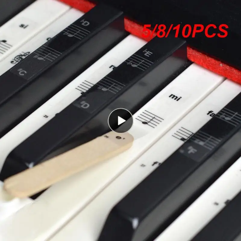 

54/61/88 Key Piano Stickers Transparent Reusable Piano Keyboard PVC Sticker Piano Stave Electronic Keyboard Name Note Sticker