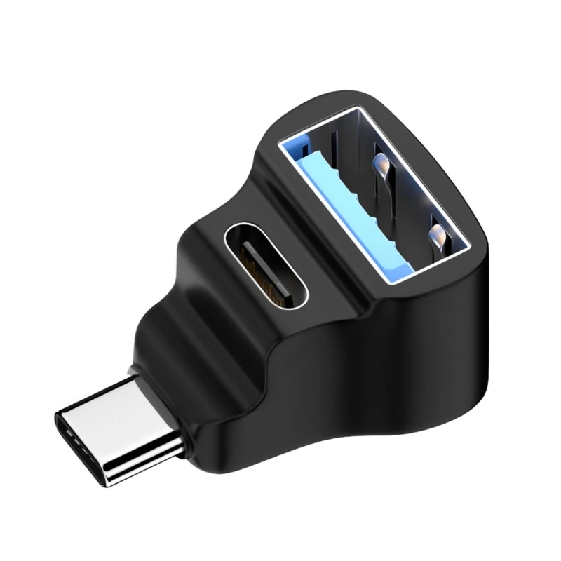 USB C 90 Degree Adapter Right Male 20Gbps to USB 2.0 Female 100W Fast Charge Extender for Laptop
USB C 90 Degree Adapter Right Male 20Gbps to USB 2.0 Female 100W Fast Charge Extender for Laptop
