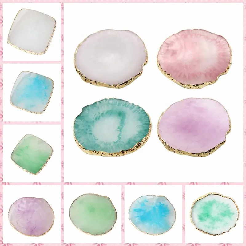Gold Trim Agate Stone Resin Girls Women Manicure Tools Mixing Round Gel Nail Color Palette Polish Pallet Paint Plate Pad
Gold Trim Agate Stone Resin Girls Women Manicure Tools Mixing Round Gel Nail Color Palette Polish Pallet Paint Plate Pad