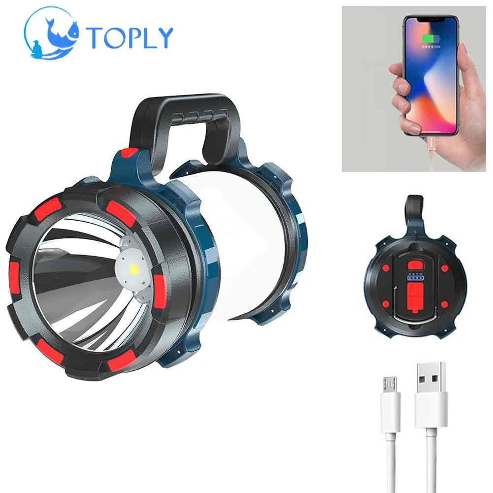Portable Emergency Flashlight Rechargeable Powerful Searchlight 6 Modes 4800mAh Power Bank IPX4 Waterproof for Riding Fishing
Portable Emergency Flashlight Rechargeable Powerful Searchlight 6 Modes 4800mAh Power Bank IPX4 Waterproof for Riding Fishing