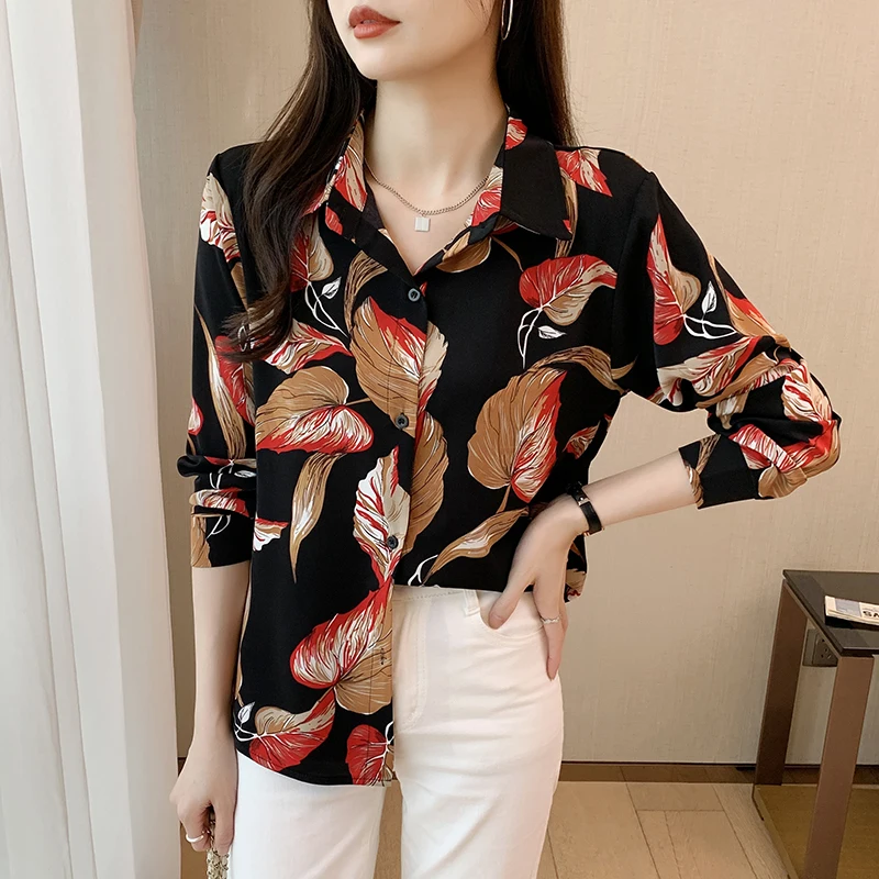 Fashionable and Comfortable Women's Blusa Mujer for Spring Autumn with Trendy Print and Button Front
Fashionable and Comfortable Women's Blusa Mujer for Spring Autumn with Trendy Print and Button Front