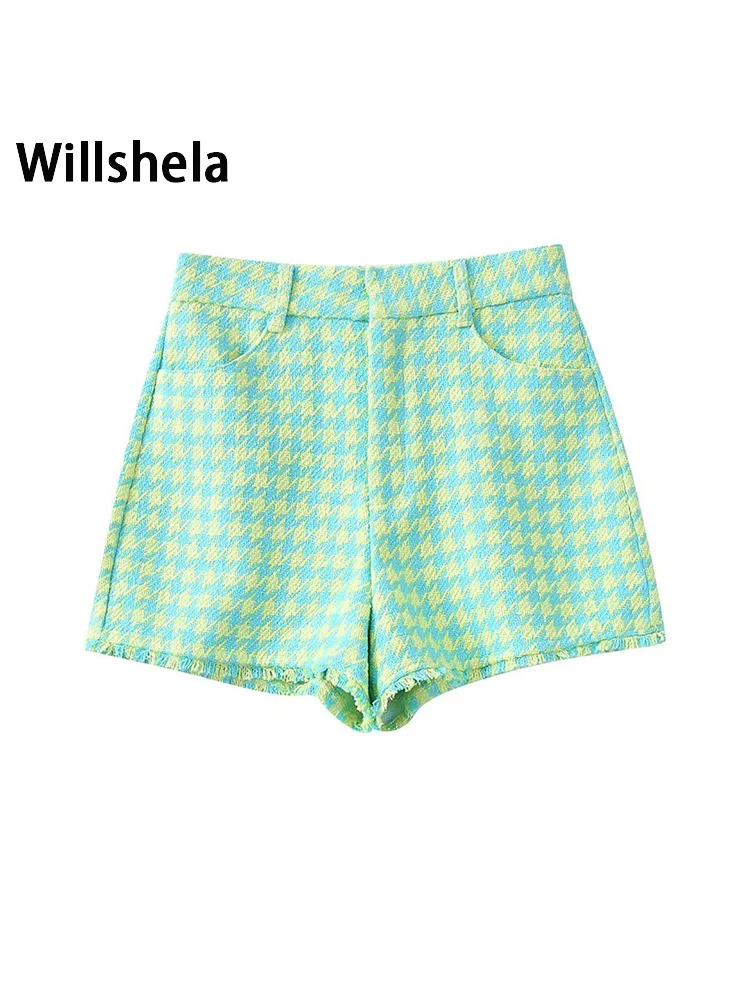Willshela Women Fashion Texture Plaid Front Zipper Mini Skirts Shorts Vintage High Waist Female Chic Lady Shorts
Willshela Women Fashion Texture Plaid Front Zipper Mini Skirts Shorts Vintage High Waist Female Chic Lady Shorts