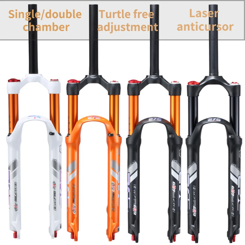 Mountain Bike Fork Double Air Chamber Front Fork Suspension Damping Rebound Adjustment 26/27.5/29 Inch Air Pressure Shock
Mountain Bike Fork Double Air Chamber Front Fork Suspension Damping Rebound Adjustment 26/27.5/29 Inch Air Pressure Shock
