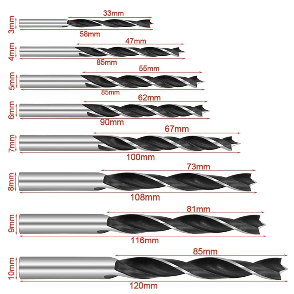 8Pcs Hexagon Handle Three Point Woodworking Drill Wood Drill Bits Kit 3-10mm Drilling For Wood Reaming Hole Power Tool Parts
8Pcs Hexagon Handle Three Point Woodworking Drill Wood Drill Bits Kit 3-10mm Drilling For Wood Reaming Hole Power Tool Parts
