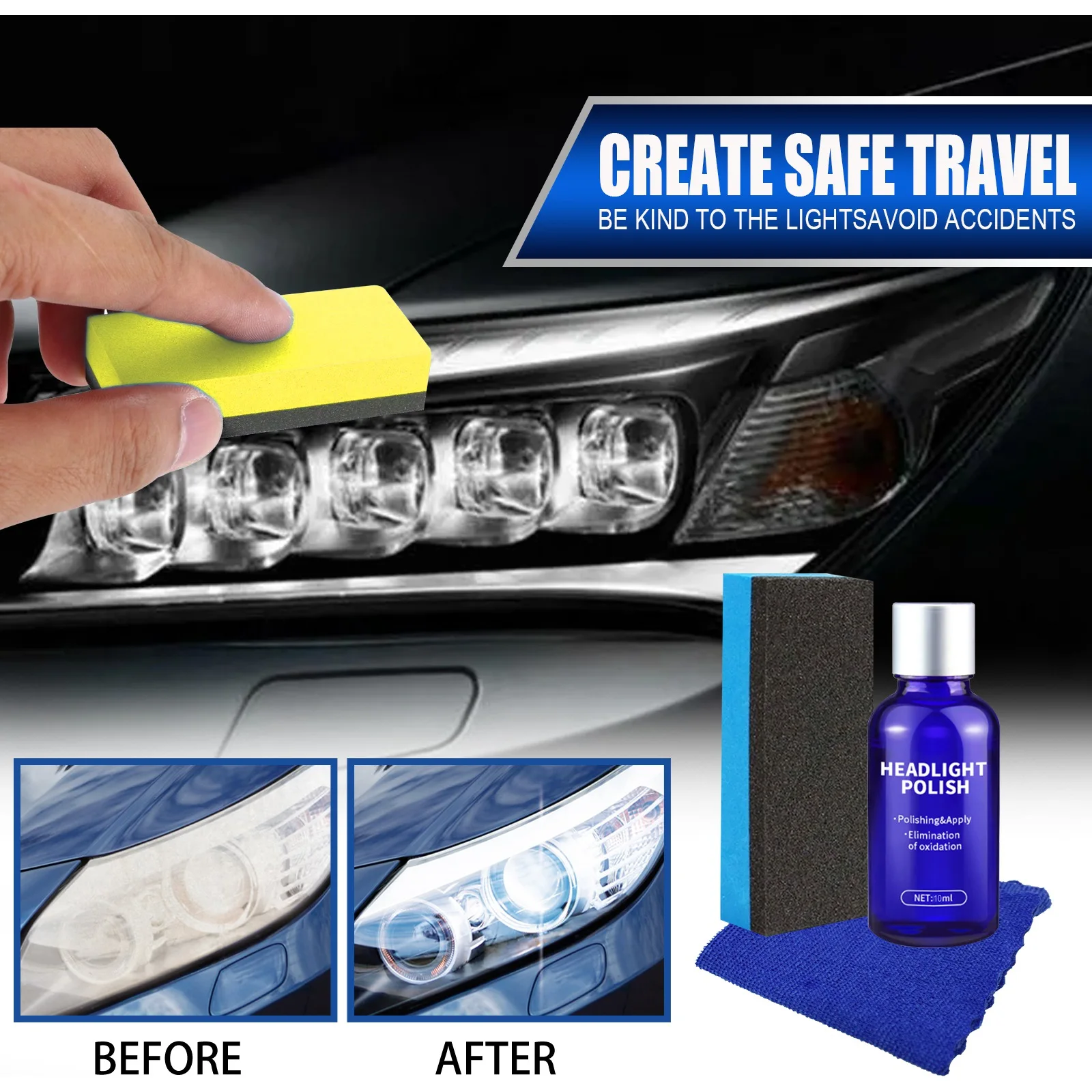 30ML Car Headlight Repair Fluid Scratch Remover Headlight Refurbishment Polishing Maintenance Fluid Set Auto Parts
30ML Car Headlight Repair Fluid Scratch Remover Headlight Refurbishment Polishing Maintenance Fluid Set Auto Parts