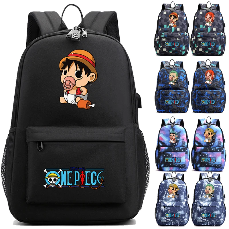 

Anime One Piece Teenage Backpack Cartoon Printing Laptop Bagpack Back To School Rucksack School Bag for Boy Girl Mochilas