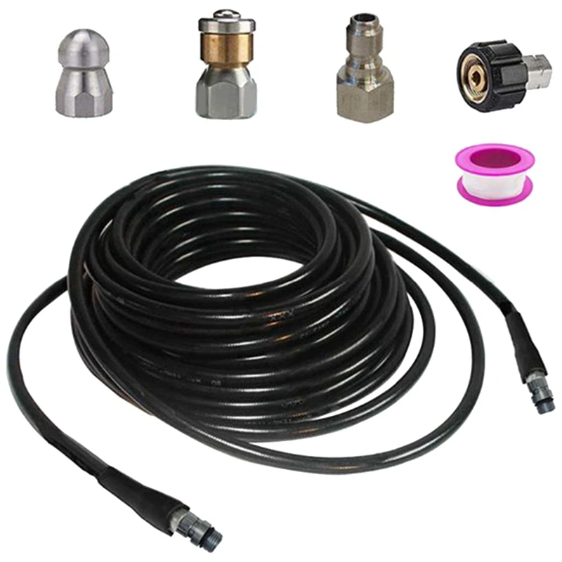 15M High-Pressure Machine Cleaning Water Pipe Car Wash Outlet Pipe Rubber Sewer Cleaning Hose
15M High-Pressure Machine Cleaning Water Pipe Car Wash Outlet Pipe Rubber Sewer Cleaning Hose
