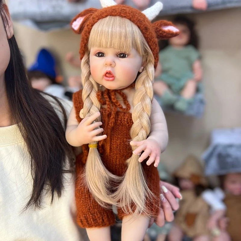 55CM Full Body Soft Silicone Vinyl Reborn Toddler Girl Doll Erin Lifelike Soft Touch Christmas Gifts for Children
55CM Full Body Soft Silicone Vinyl Reborn Toddler Girl Doll Erin Lifelike Soft Touch Christmas Gifts for Children