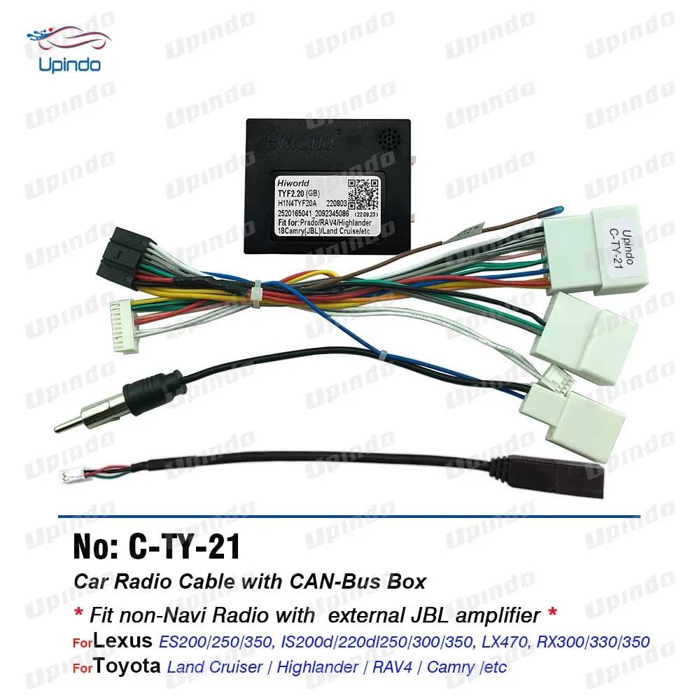 Автомобильный радиоприемник, жгут проводов с CANBus для Toyota Land Cruiser RAV4 Highlander Camry Lexus JBL, аудиоусилитель
Автомобильный радиоприемник, жгут проводов с CANBus для Toyota Land Cruiser RAV4 Highlander Camry Lexus JBL, аудиоусилитель