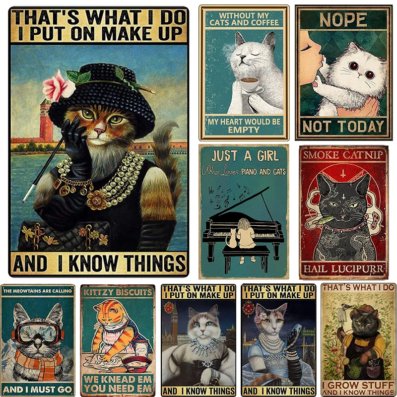 Black Cat Cartoon Tin Sign Decor Shabby Rust Metal Tin Plates Poster Vintage Wall Sign Bar Kitchen Home Decoration Print Plaques
Black Cat Cartoon Tin Sign Decor Shabby Rust Metal Tin Plates Poster Vintage Wall Sign Bar Kitchen Home Decoration Print Plaques