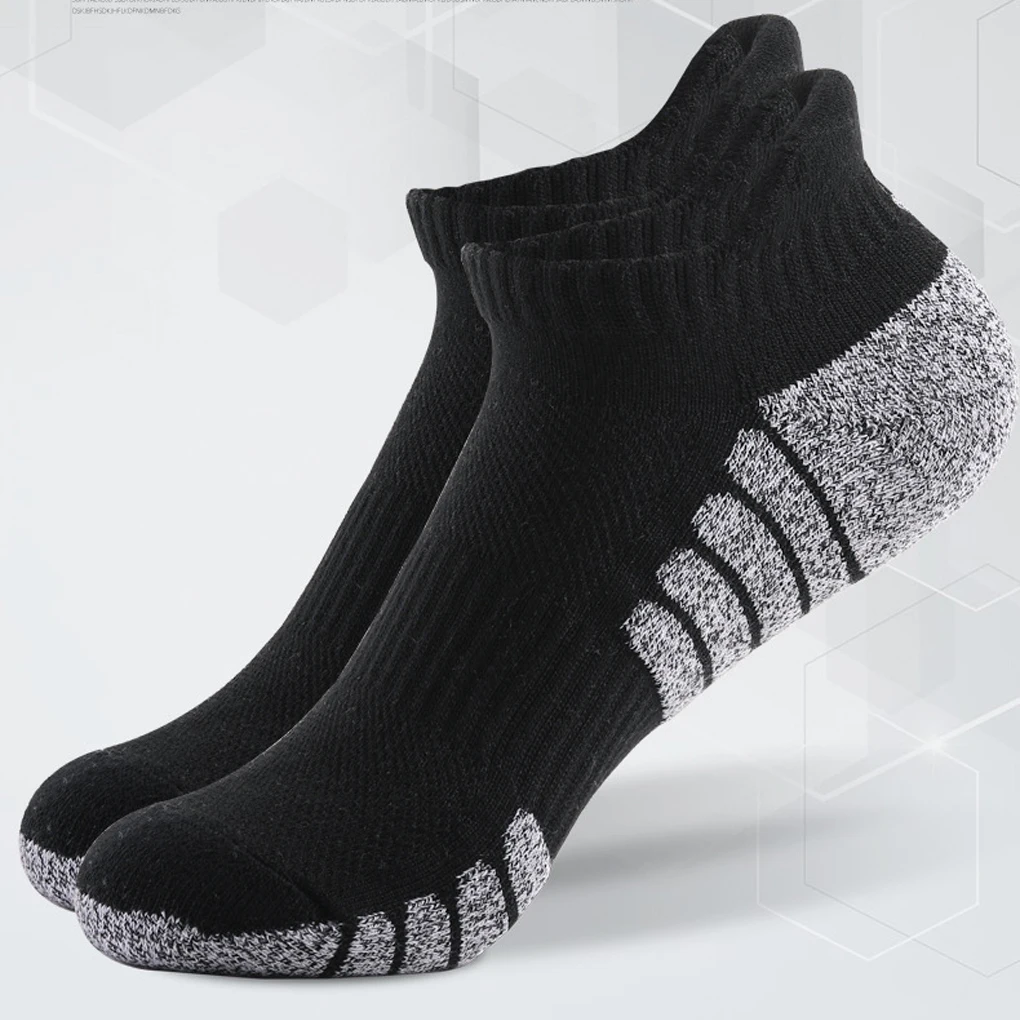 

Sports Socks Warm Running Breathable Soft Autumn Winter Warm Nonslip Elastic Cotton Yarn Sock Feet Supplies Light Gray