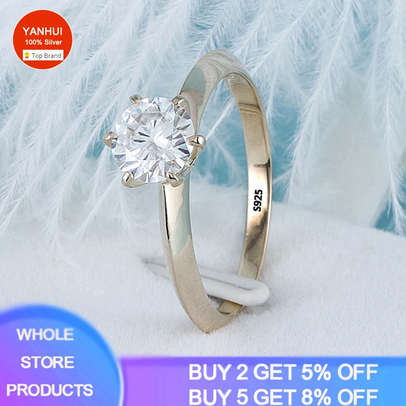 YANHUI Tibetan Silver S925 Handmade Ring Fine Jewelry 18K Gold Color 1 Carar CZ White Diamond Rings for Women Wedding Bijoux
YANHUI Tibetan Silver S925 Handmade Ring Fine Jewelry 18K Gold Color 1 Carar CZ White Diamond Rings for Women Wedding Bijoux