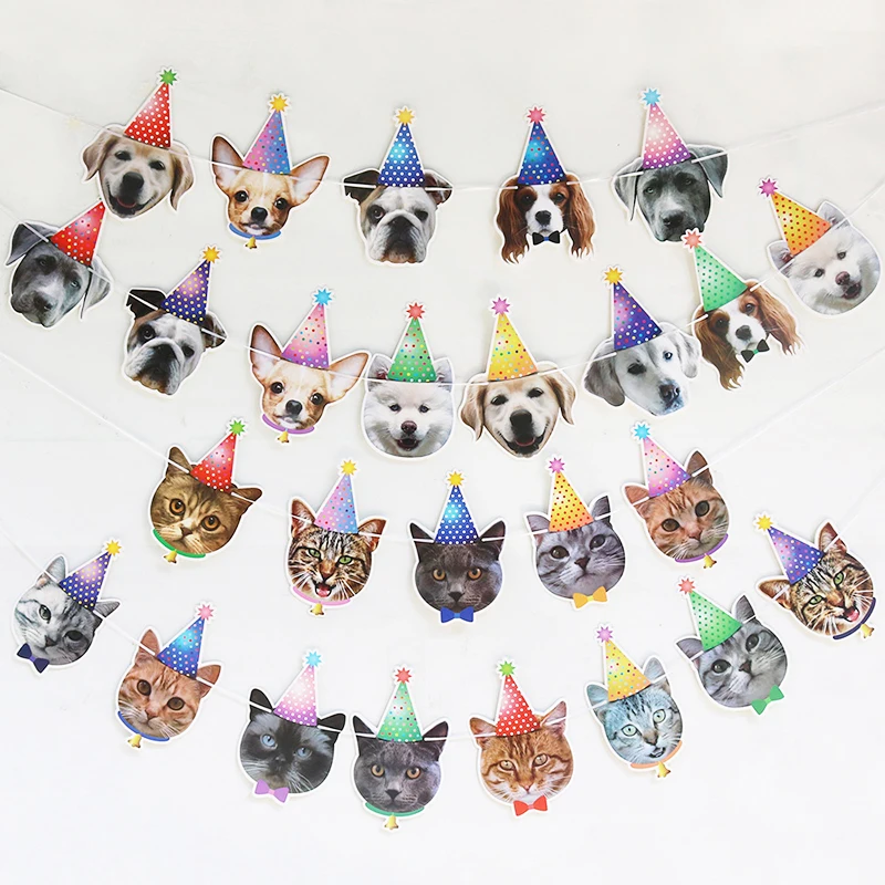 13 Flags Cat Dog Paper Banner Pet Happy Birthday Bunting Garland Decoration Cartoon Animal Dog Cat Theme Birthday Party Supplies 
13 Flags Cat Dog Paper Banner Pet Happy Birthday Bunting Garland Decoration Cartoon Animal Dog Cat Theme Birthday Party Supplies