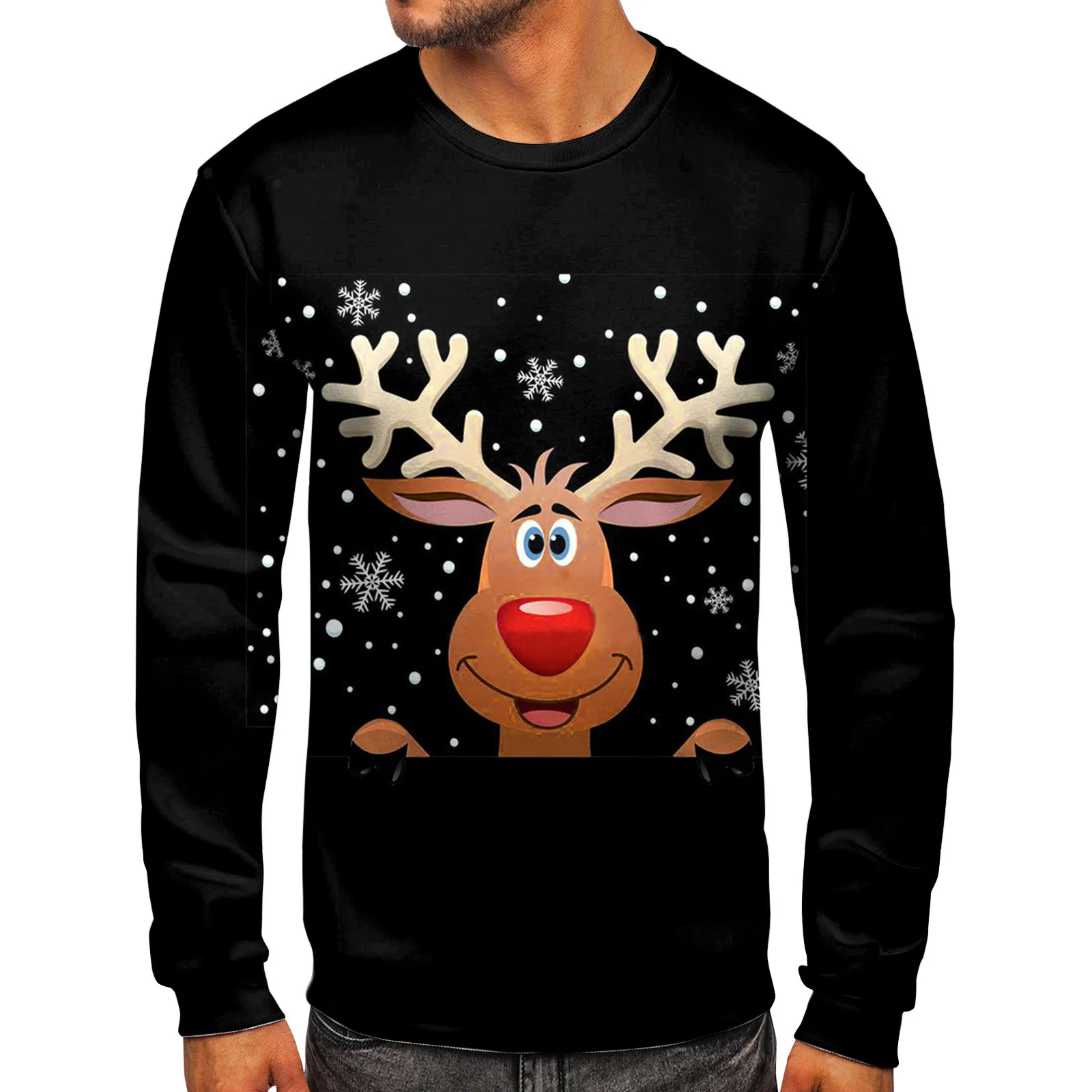 Men Pullover Casual O Neck Long Sleeve Christmas Deer Elk Printed Sweatshirt Top Autumn And Winter Vintage Kawaii Clothes
Men Pullover Casual O Neck Long Sleeve Christmas Deer Elk Printed Sweatshirt Top Autumn And Winter Vintage Kawaii Clothes