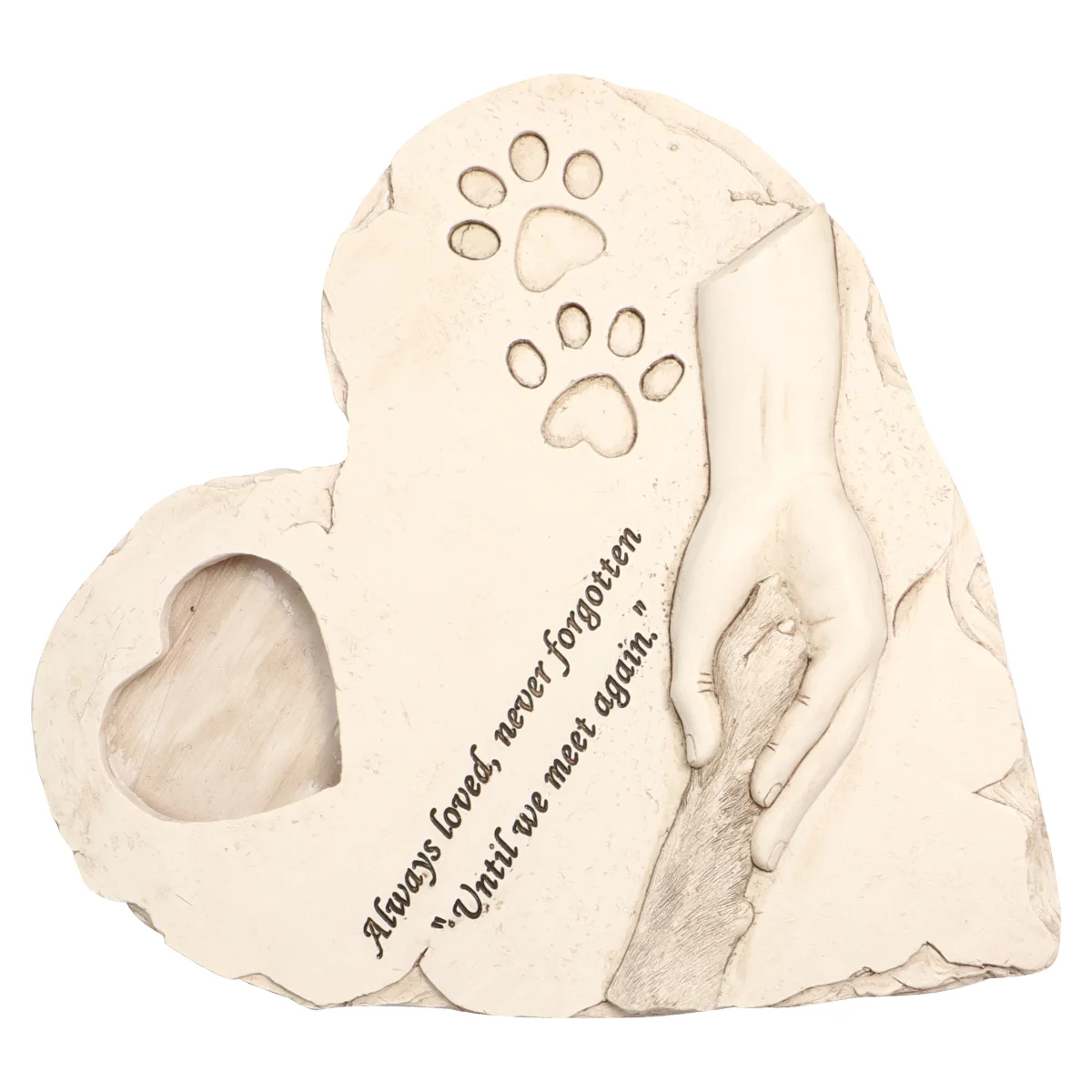 

Pet Dog Memorial Frame Garden Stones Cat Grave Picture Gifts Photo Gift Loss Remembrance Heart Marker Tombstone Paw Stone