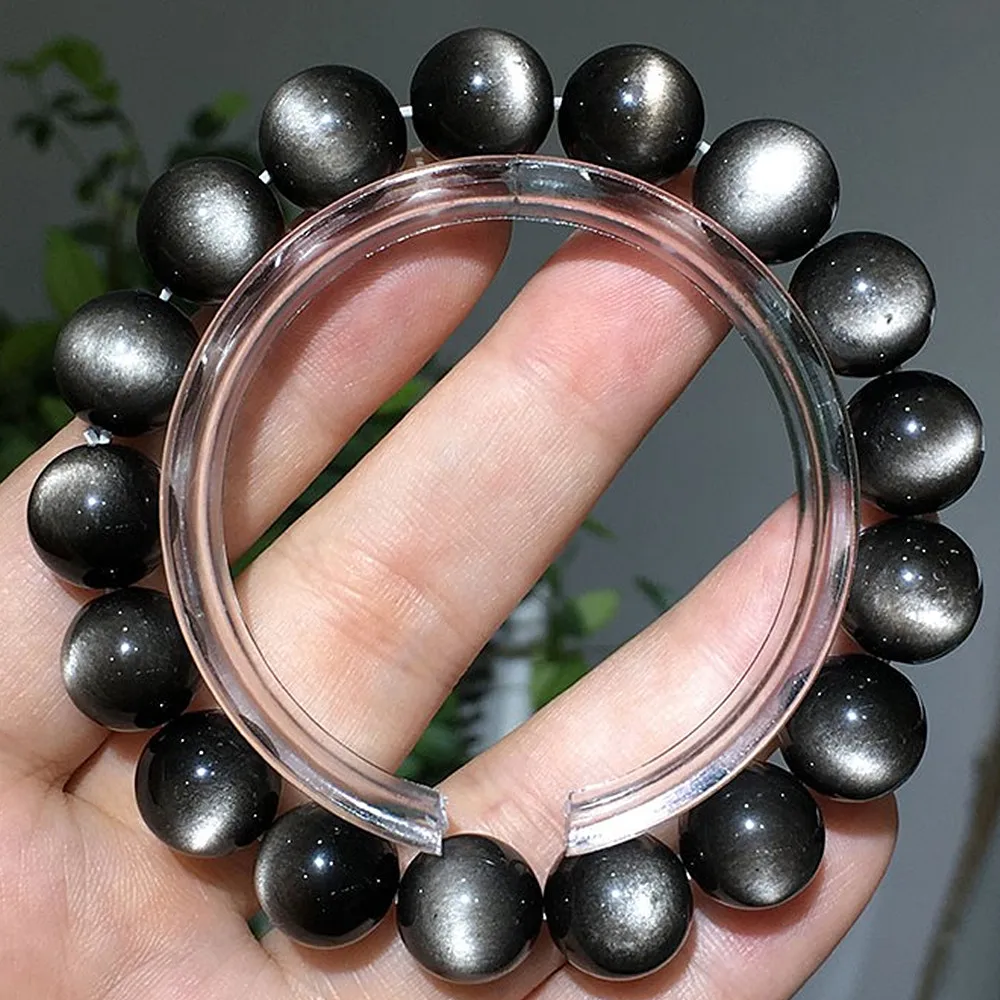 Fine Quality Natural Cat's-Eye Silver Obsidian Round Bead Bracelet Couple Bangles Eyes Men Women Jade Handring Exquisite Jewelry
Fine Quality Natural Cat's-Eye Silver Obsidian Round Bead Bracelet Couple Bangles Eyes Men Women Jade Handring Exquisite Jewelry