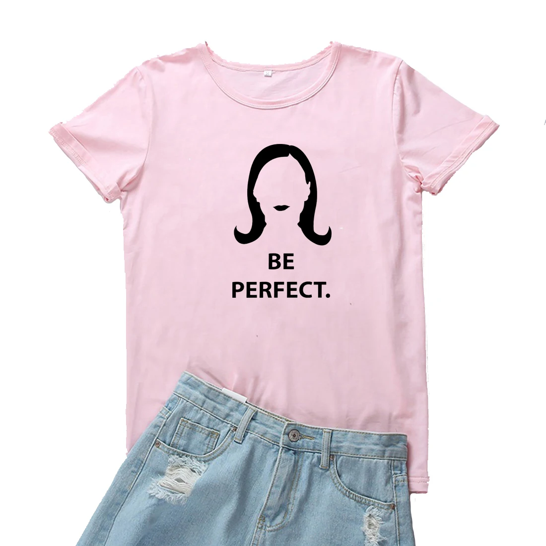 BE PERFECT T Shirt Women Simple Lady Avatar Pattern Women Tshirt Loose Cotton Mujer Camisetas Fashion Aesthetic Women T-shirts
BE PERFECT T Shirt Women Simple Lady Avatar Pattern Women Tshirt Loose Cotton Mujer Camisetas Fashion Aesthetic Women T-shirts