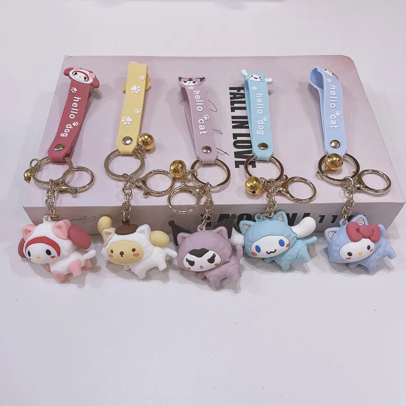 Sanrioed Kawaii Anime Cartoon series HelloKitty My melody Kuromi Creative high-value cute girl keychain backpack jewelry pendant
Sanrioed Kawaii Anime Cartoon series HelloKitty My melody Kuromi Creative high-value cute girl keychain backpack jewelry pendant