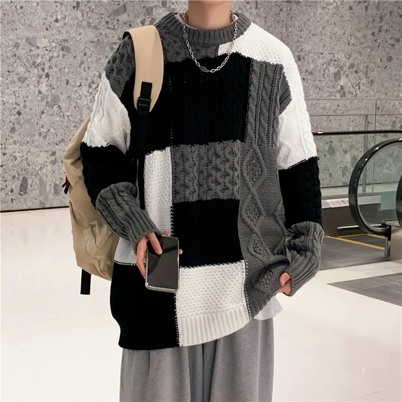 Japanese Splicing Twist Sweater Men Autumn Winter Korean Knitted Sweater Women Harajuku Casual Knitwear Top Pullover Y2k Clothes
Japanese Splicing Twist Sweater Men Autumn Winter Korean Knitted Sweater Women Harajuku Casual Knitwear Top Pullover Y2k Clothes