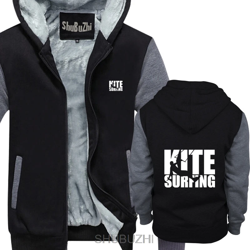 

Kitesurf Mens hoodie Creation Black Tops Males shubuzhi winter Luxury Surfs thick hoodies Adult 4XL 5xl euro size coat sbz4192