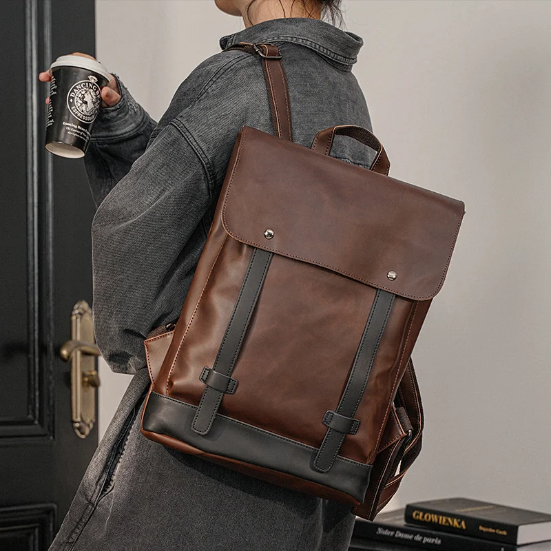 Retro Men's Backpack Bag Luxury Crazy Horse Leather Backpack Men School Backpack College Book Bag Rucksack Men Shoulder Bags
Retro Men's Backpack Bag Luxury Crazy Horse Leather Backpack Men School Backpack College Book Bag Rucksack Men Shoulder Bags